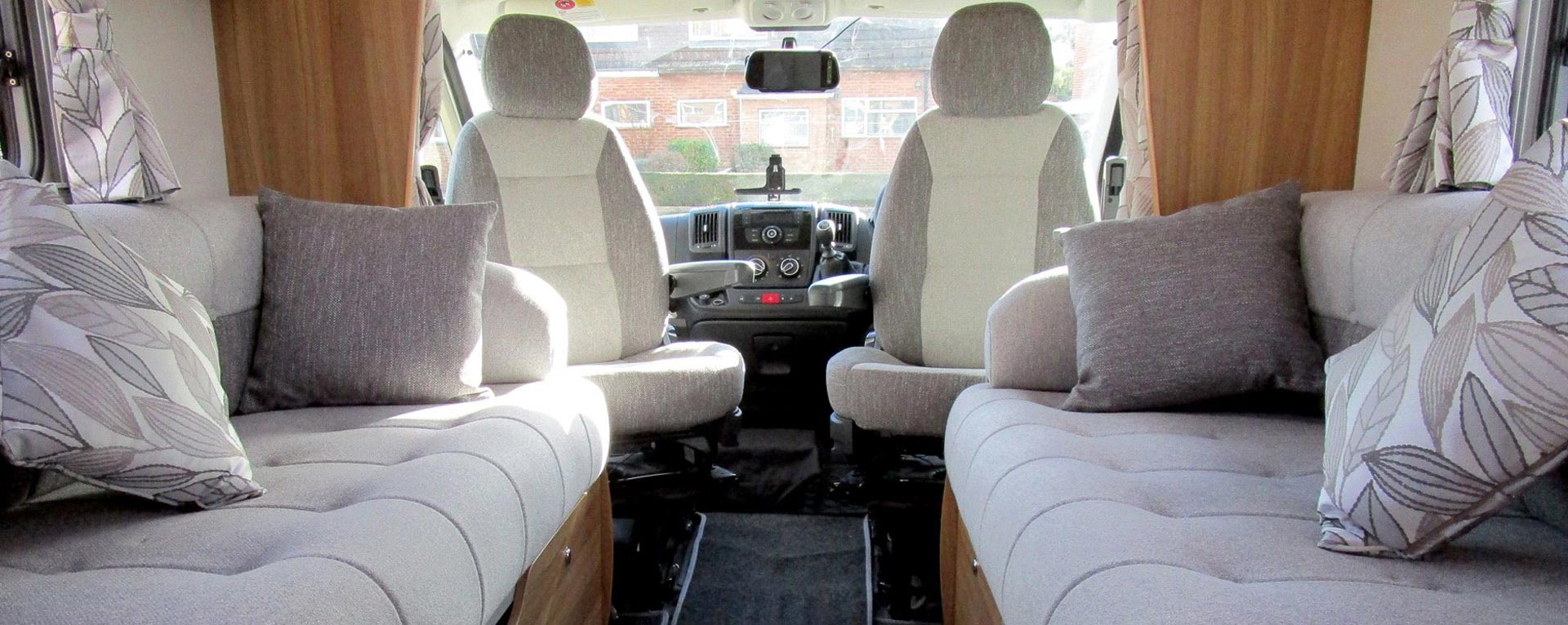 Finished motorhome upholstery interior